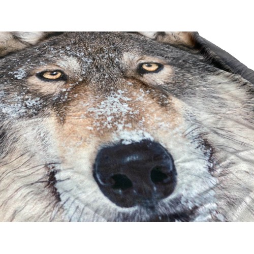 PLAID FLEECE Decke Sherpa Fantasy HD WOLF
