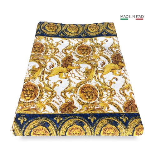 VERSUS luxury CURTAIN lion heads cm.160X300 made MADE in ITALY linen blend