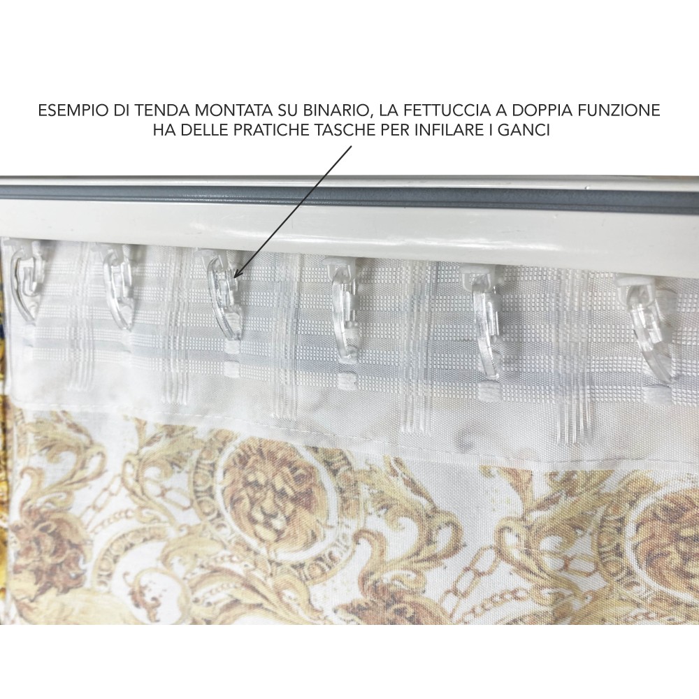 VERSUS luxury CURTAIN lion heads cm.160X300 made MADE in ITALY linen blend