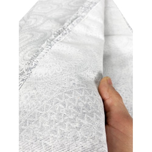 BEZUGSBEZUG GRAN SCARF TAGESDECKE Sofabezug STOFF LONETA CIRCLES grau