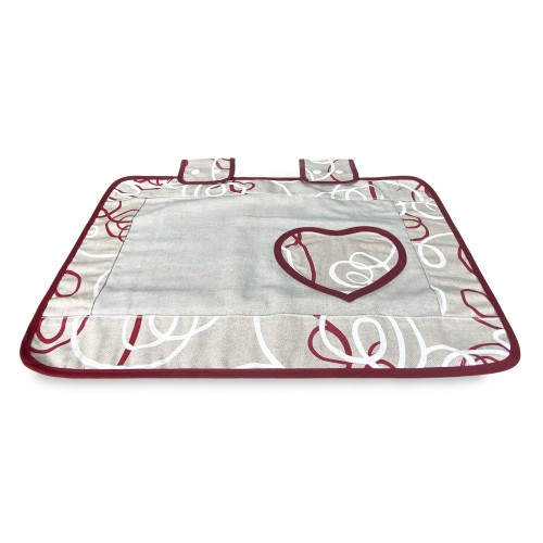 OVEN COVER OVEN COVER IN RED STREAMER FABRIC