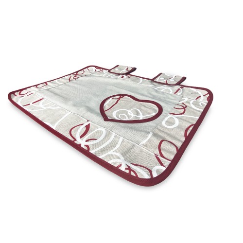 COPRIFORNO copri forno IN TESSUTO streamer ROSSO