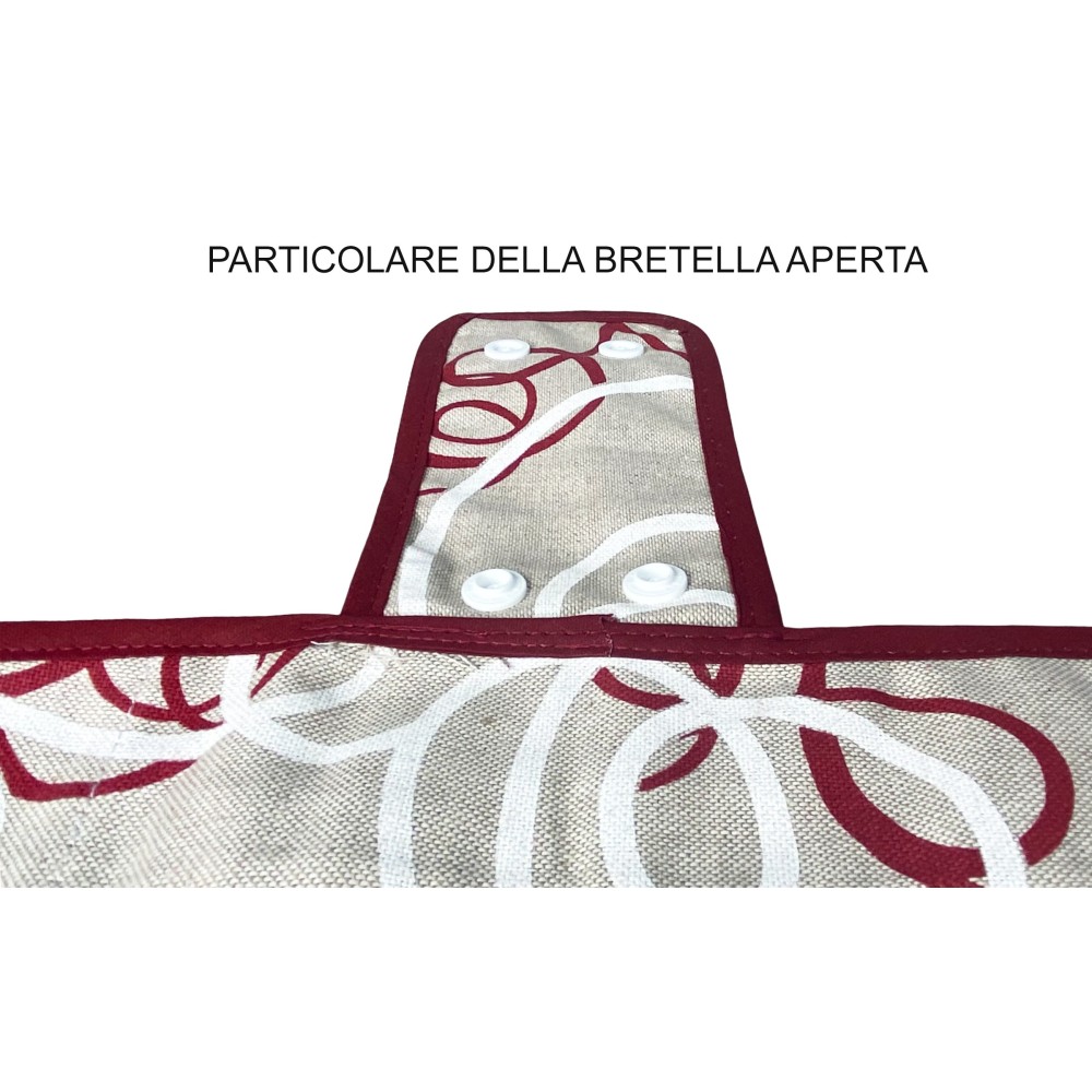 COPRIFORNO copri forno IN TESSUTO streamer ROSSO