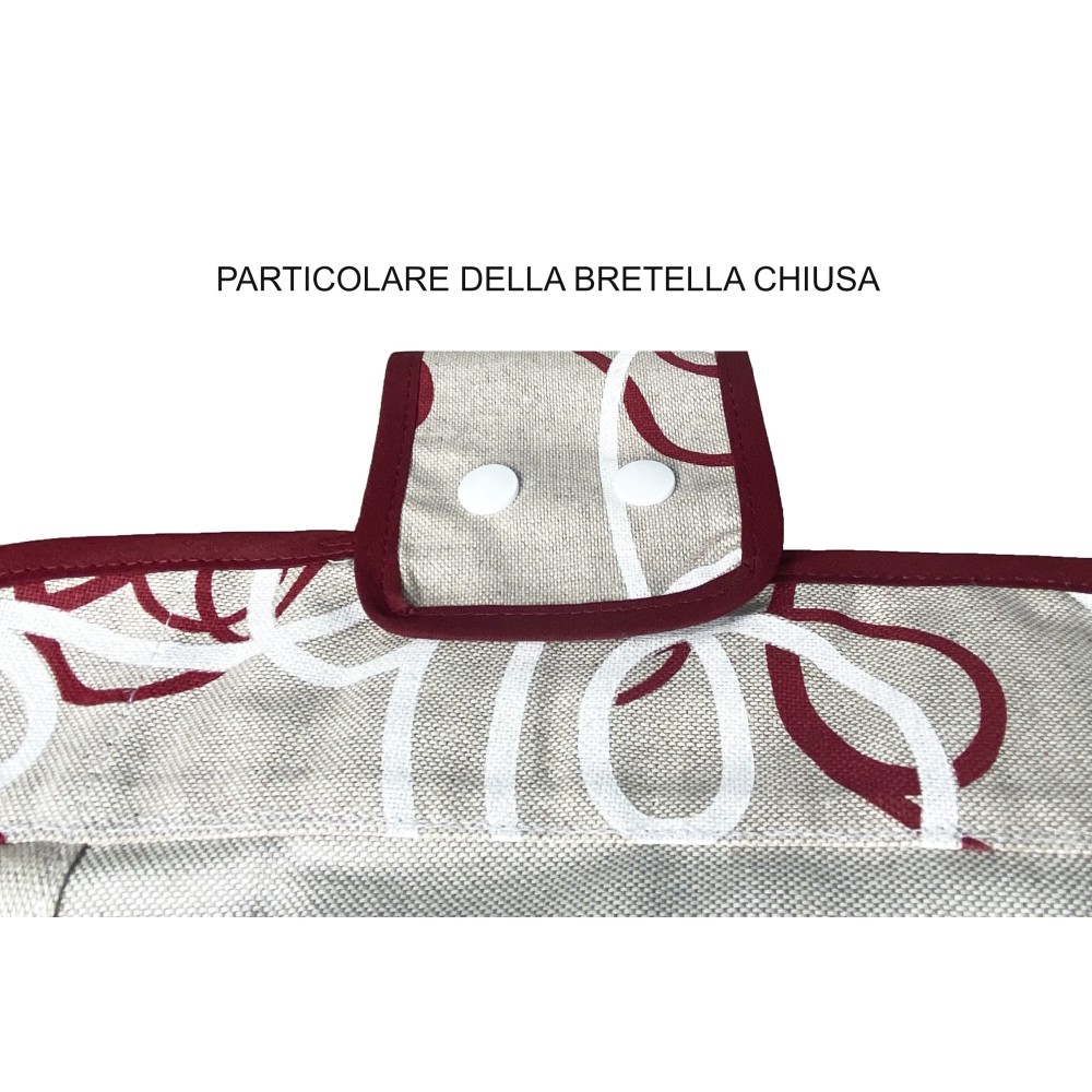 BACKOFENABDECKUNG OFENABDECKUNG AUS ROTEM STREAMER-STOFF