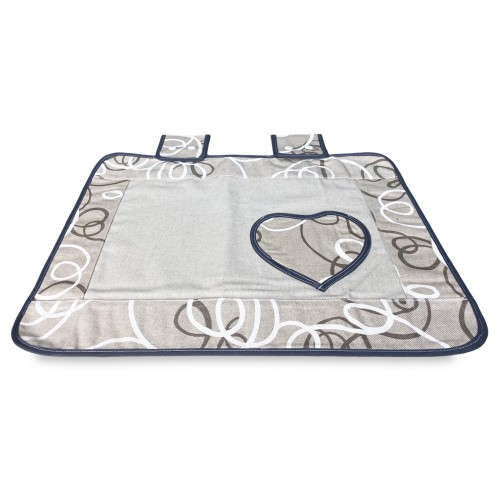 COPRIFORNO copri forno IN TESSUTO streamer GRIGIO