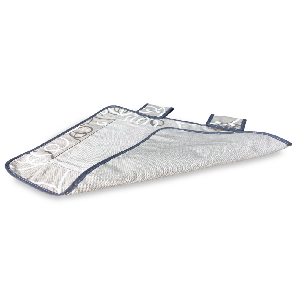 BACKOFENABDECKUNG OFENABDECKUNG AUS GRAUEM STREAMER-STOFF