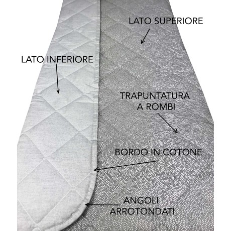 copriletto trapuntato sul grigio