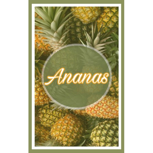 6 PIECES FRUIT tea towel in pure cotton printed in HIGH definition MAXI size