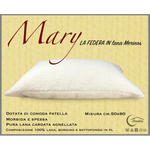 MARY MERINO WOOL PILLOWCASE Made in Italy