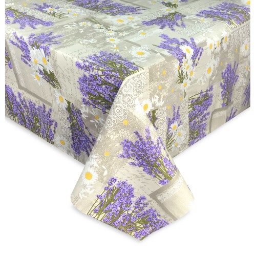 SISSI lavender MARGHERITA cotton tablecloth