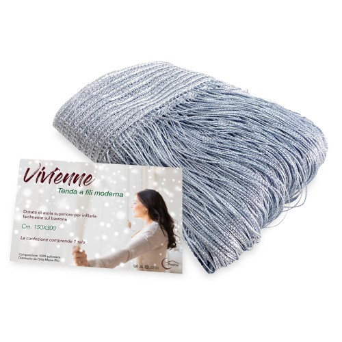 Vivienne CORTINA DE ALAMBRE para puerta CM. 150X300 color liso GRIS