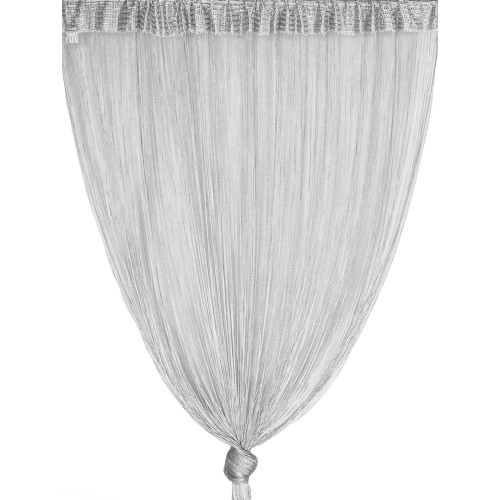 VIVIENNE FIL RIDEAU pour porte cm. 150X300 couleur unie GRIS
