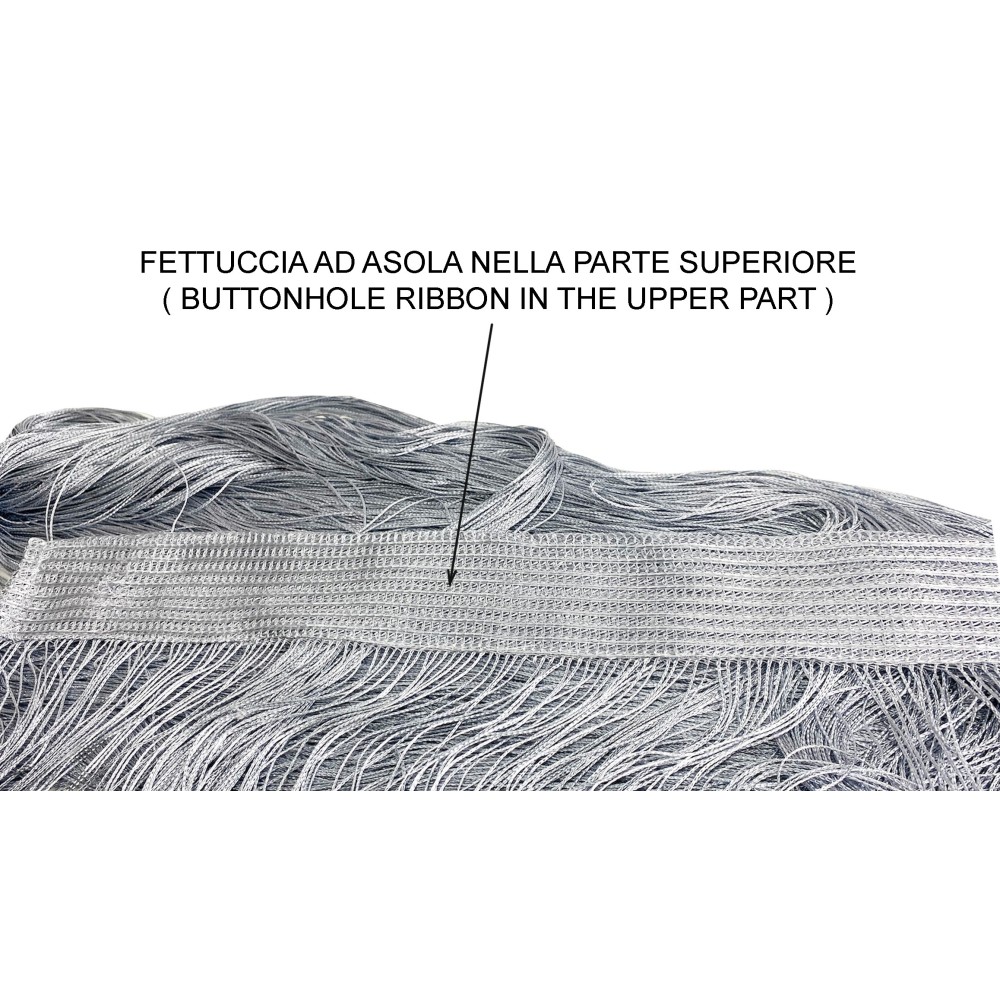 TENDA a FILI Vivienne per porta  CM. 150X300 tinta unita GRIGIO