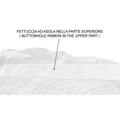 VIVIENNE FIL RIDEAU pour porte cm. 150X300 couleur unie BLANC