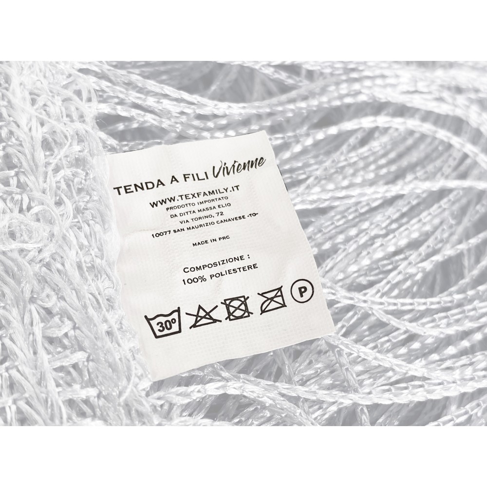 Vivienne WIRE CURTAIN for door CM. 150X300 solid color WHITE