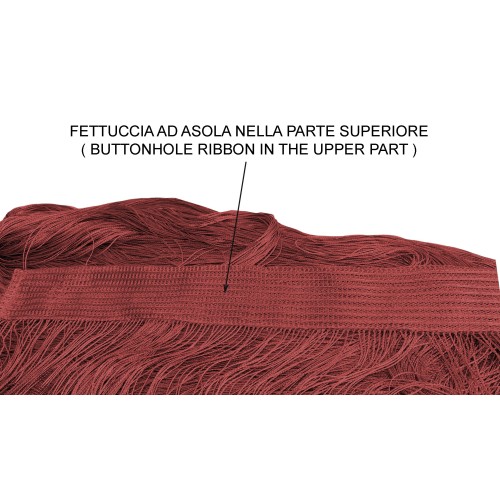 Vivienne DRAHTVORHANG für Tür CM. 150X300 einfarbig BORDEAUX