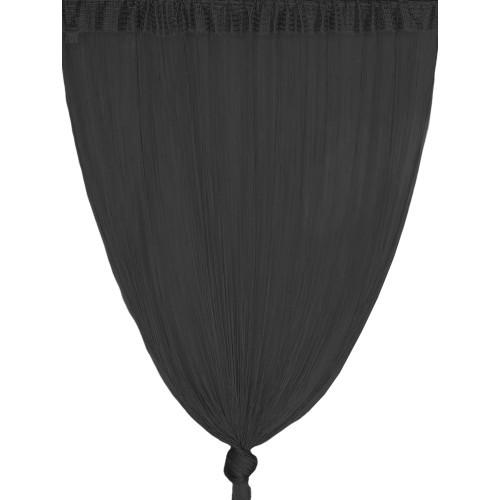 Vivienne DRAHTVORHANG für Tür CM. 150X300 einfarbig SCHWARZ