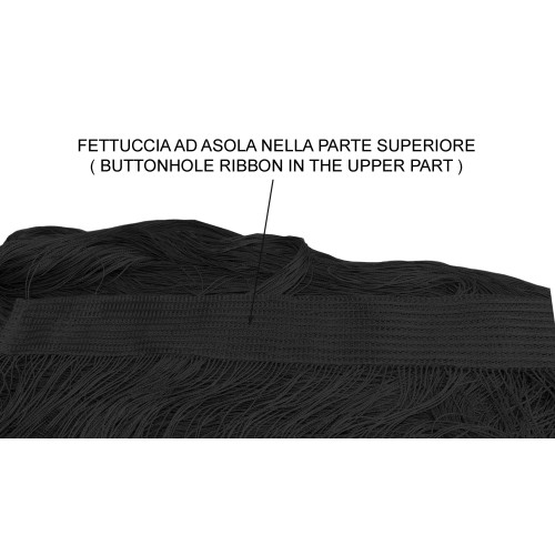 TENDA a FILI Vivienne per porta  CM. 150X300 tinta unita NERO