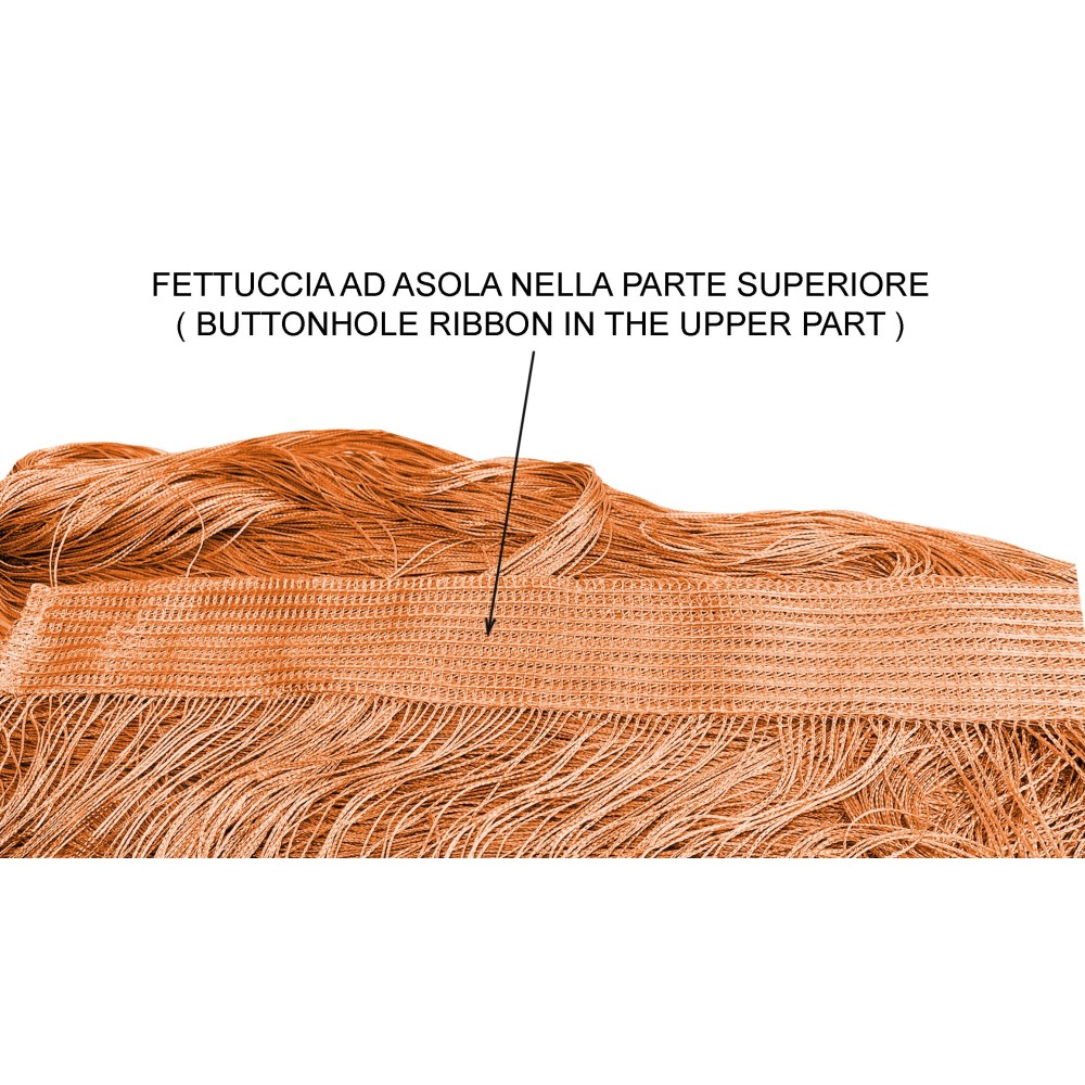 TENDA a FILI Vivienne per porta  CM. 150X300 tinta unita ARANCIO