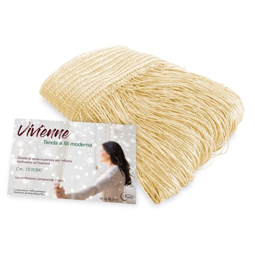 Vivienne CORTINA DE ALAMBRE para puerta CM. 150X300 color liso CREMA