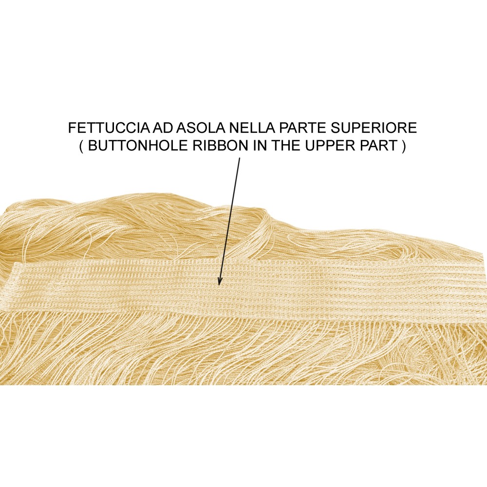 VIVIENNE RIDEAU FIL pour porte cm. 150X300 couleur unie CRÈME