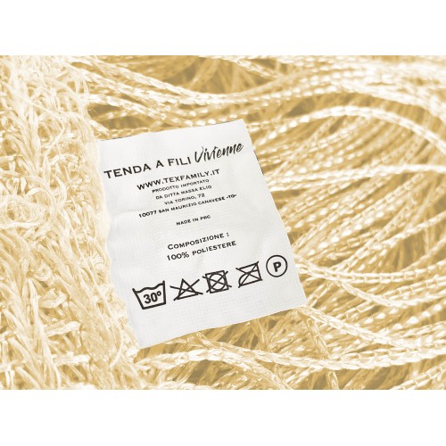 Vivienne WIRE CURTAIN for door CM. 150X300 solid color CREAM