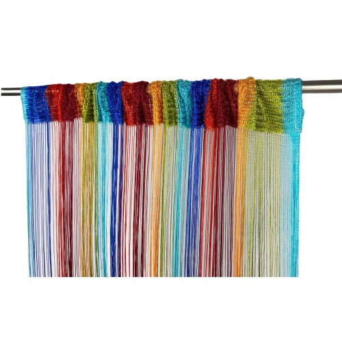 VIVIENNE RIDEAU FIL pour porte cm. 150X300 couleur unie MULTICOLOR