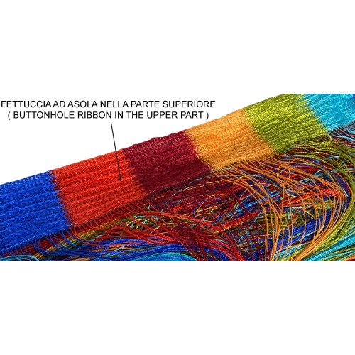 Vivienne DRAHTVORHANG für Tür CM. 150X300 einfarbig MULTICOLOR