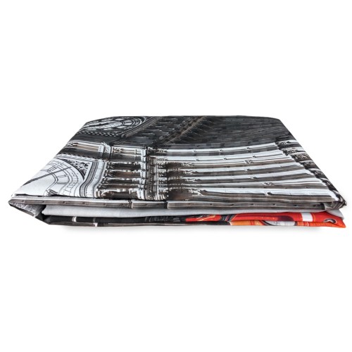 LONDON TENT English BUS cm.160X240 made MADE in ITALY linen blend