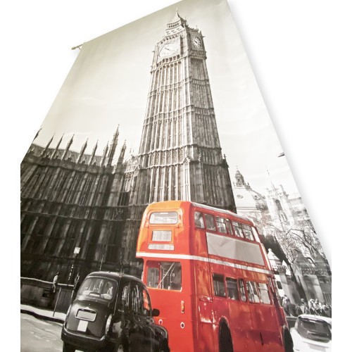 TENDA LONDRA inglese BUS cm.160X240 confezionata MADE in ITALY misto lino