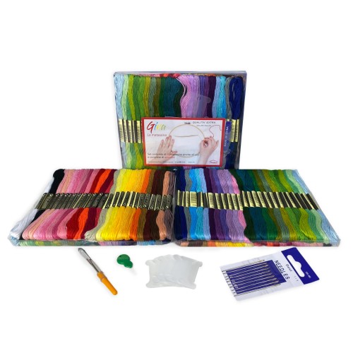 Set 50 Cross Stitch Skeins GINA The Skein Yarn for Thread Embroidery and Embroidery KIT