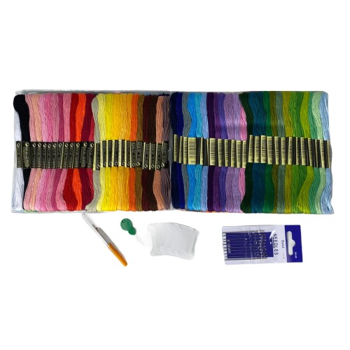 Set 50 madejas de punto de cruz GINA El hilo de madeja para bordado en hilo y KIT de bordado