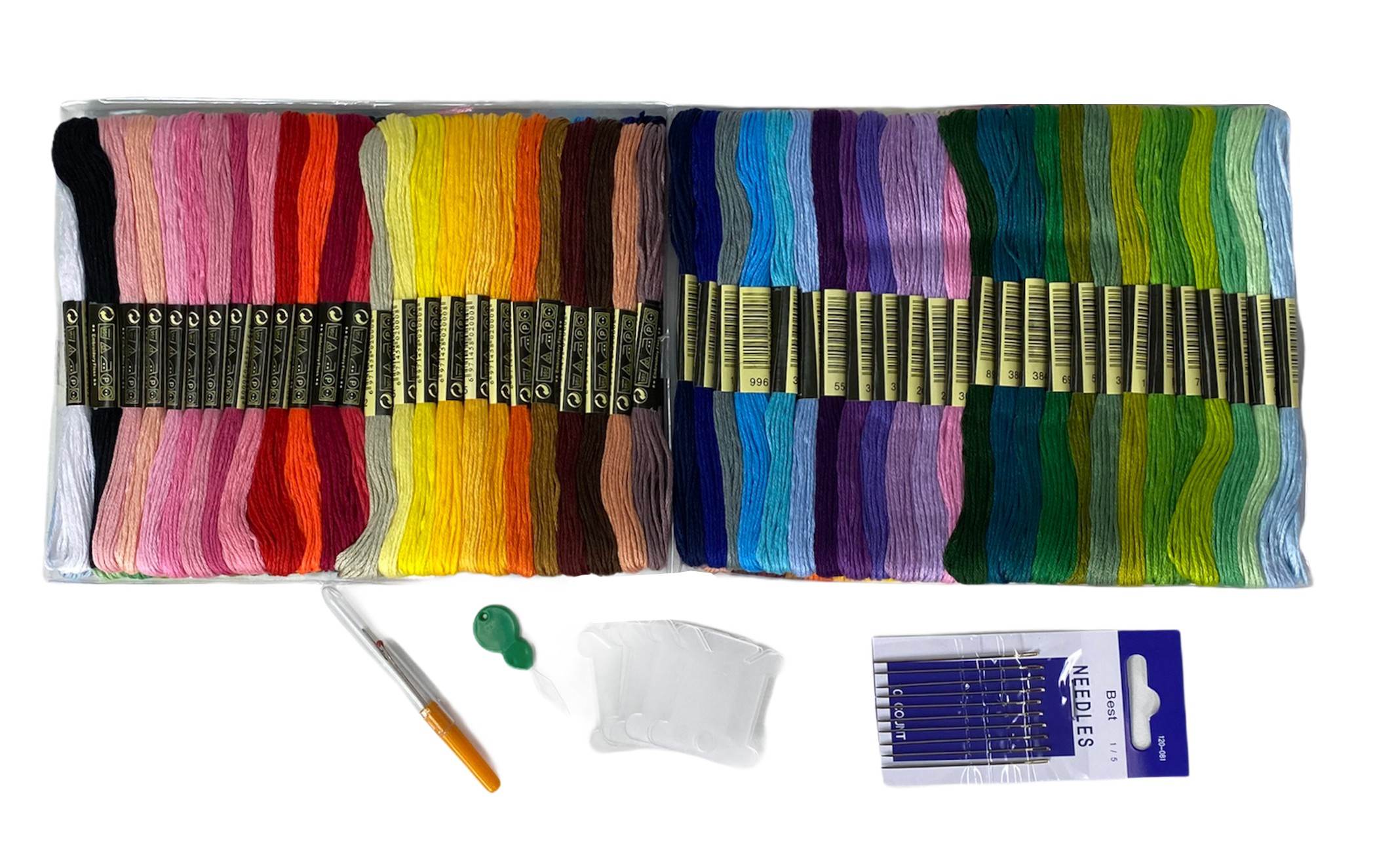 fili per lavori a mano Multicolor 100 Skeins Per Pack 50/100/150 Kit di matassine di filo multicolore da ricamo per punto croce 