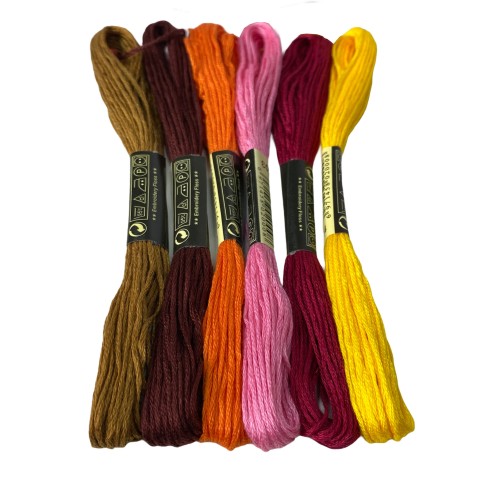 Lot de 50 Skins Point de Croix GINA le fil d'écheveau pour fil à broder et kit de broderie