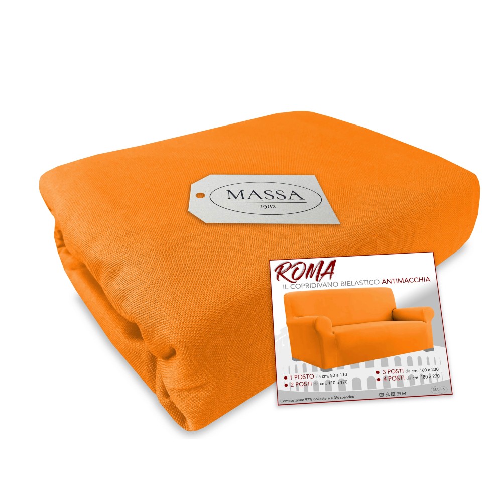 copridivano arancio elasticizzato copridivano arancio elasticizzato