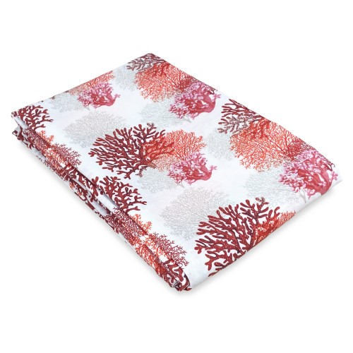 RIDEAU CORAIL rouge cm.160x300 emballé MADE in ITALY mélange de lin