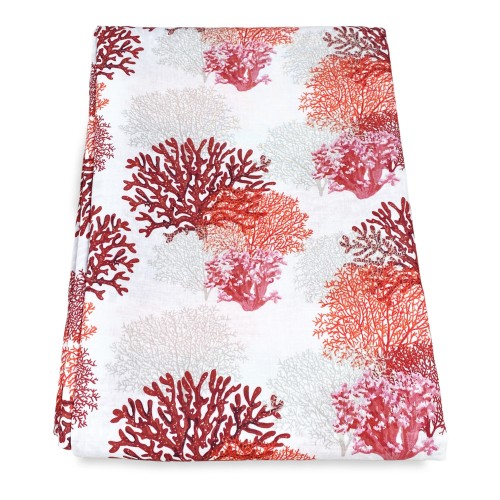 RIDEAU CORAIL rouge cm.160x300 emballé MADE in ITALY mélange de lin