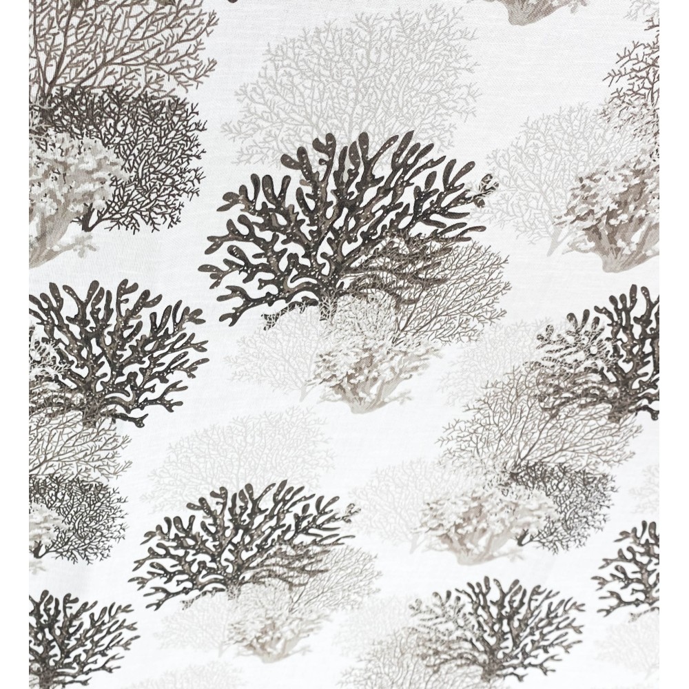 CORAL CURTAIN beige cm.160X300 made MADE in ITALY Leinenmischung