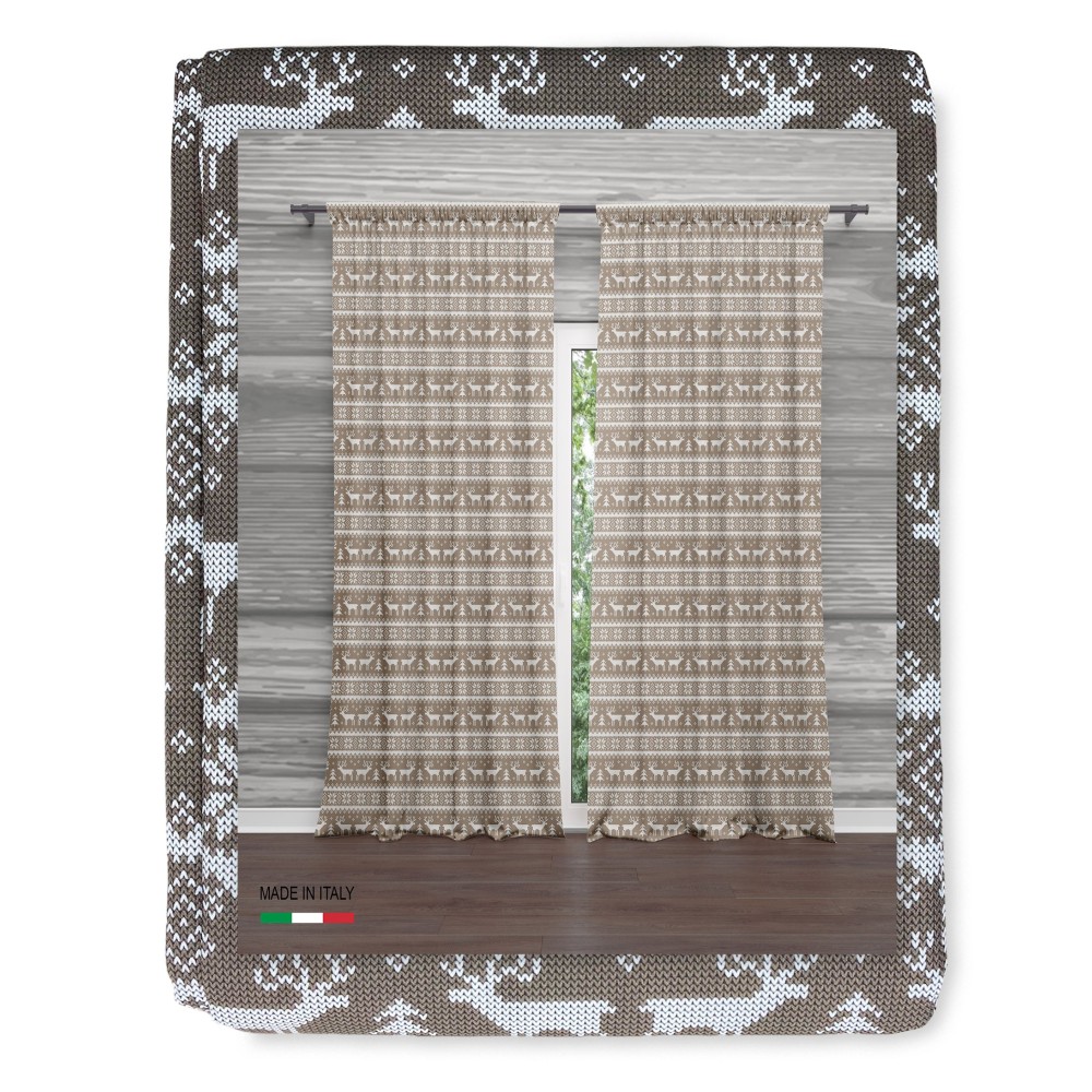 tente avec cerfs sur beige tente avec cerfs sur beige
