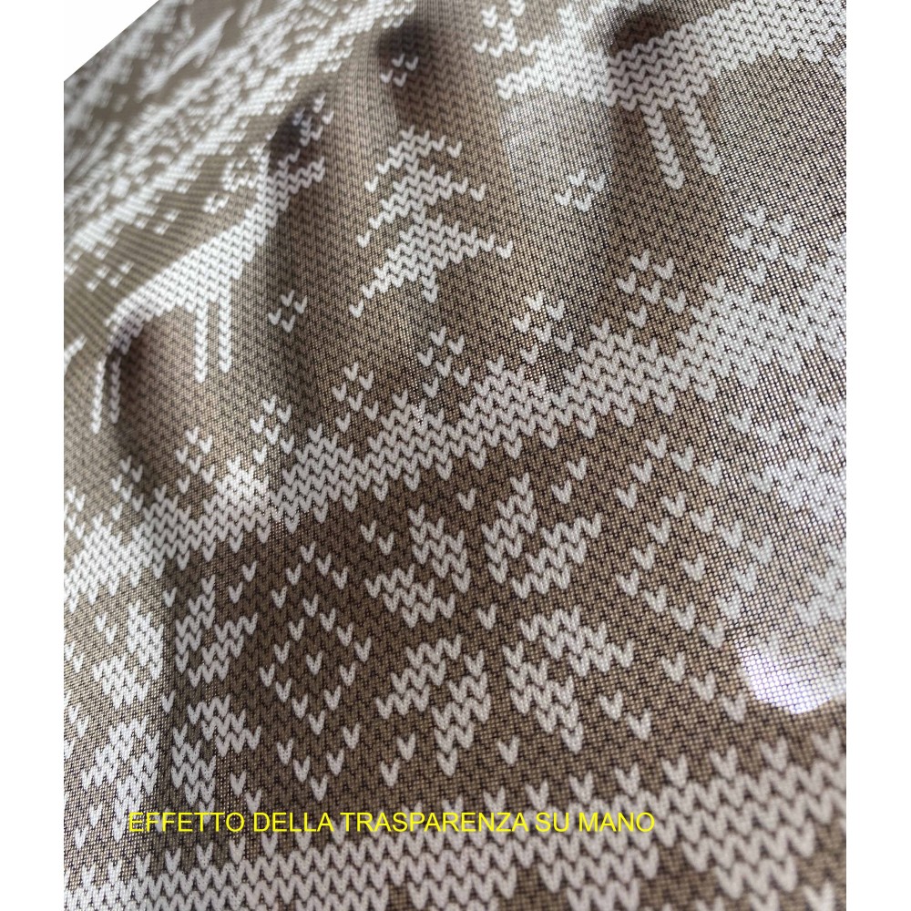 TENDA TIROLESE BEIGE MAGLIA cm.160X300 confezionata MADE in ITALY misto lino