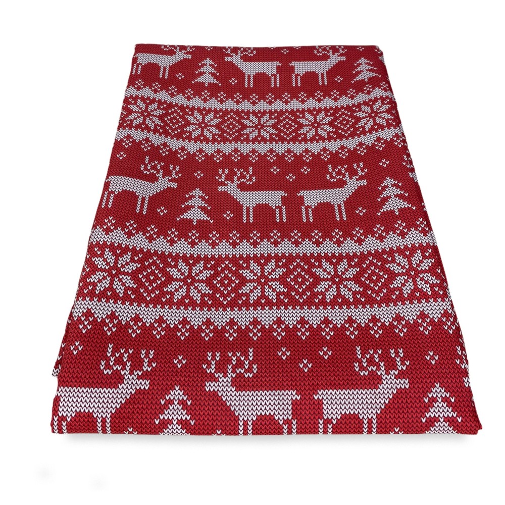 CHEMISE RIDEAU TYROLIENNE ROUGE 160x300 cm fabriqué en Italie mélange de lin