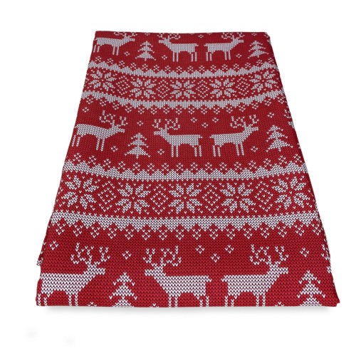 CHEMISE RIDEAU TYROLIENNE ROUGE 160x300 cm fabriqué en Italie mélange de lin