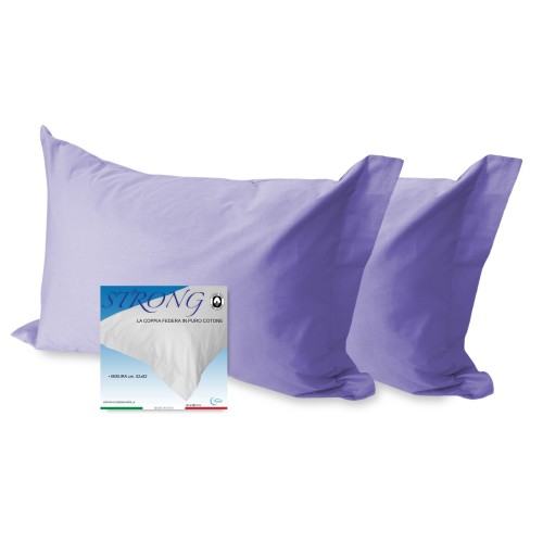PAAR Kissenbezüge für STRONG PILLOW einfarbig LILAC cm. 52X82 cm