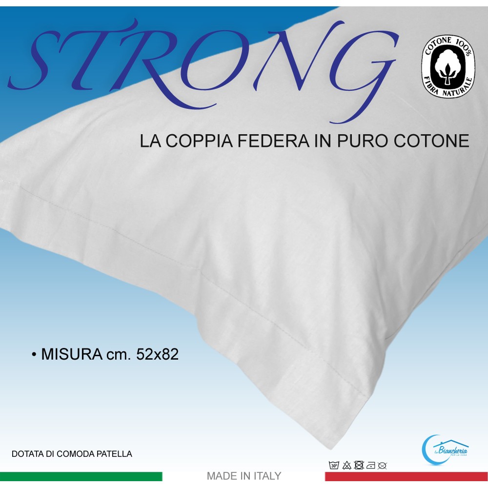 COPPIA federa per GUANCIALE STRONG tinta unita LILLA cm. 52X82