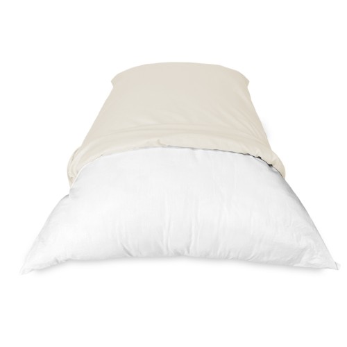 PAIR of pillowcase for STRONG solid color CREAM pillowcase cm. 52X82