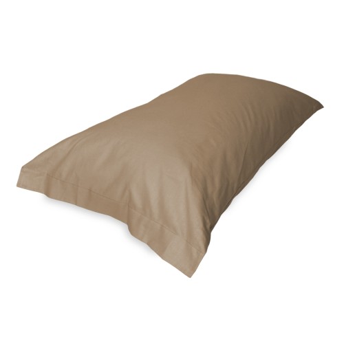 PAIR of pillowcase for STRONG solid color HAZELNUT pillowcase cm. 52X82