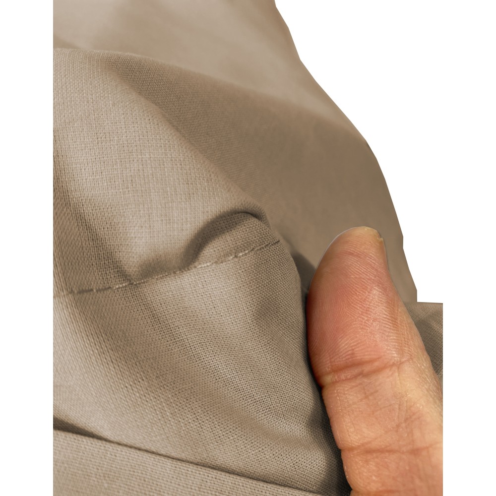 PAR de funda de almohada para funda de almohada STRONG color liso AVELLANA cm. 52X82