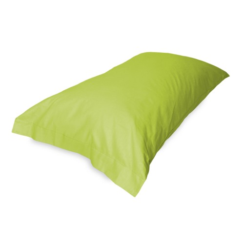 PAIR of pillowcase for STRONG solid color ACID GREEN cm. 52X82