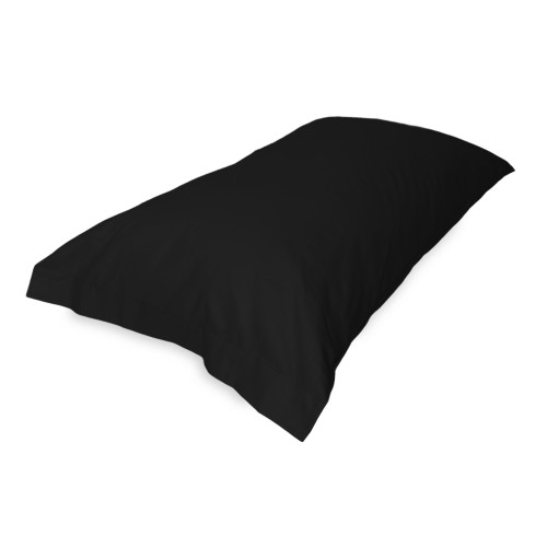 PAIR of pillowcase for STRONG solid color BLACK pillowcase cm. 52X82