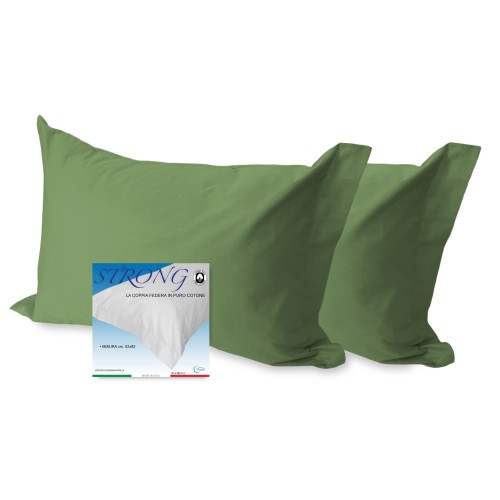 PAAR Kissenbezüge für STRONG Kissen einfarbig PRAIRIE GREEN cm. 52X82 cm